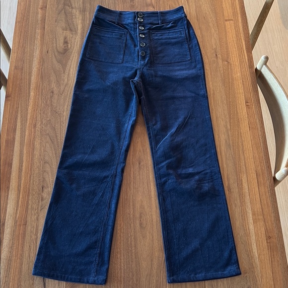 Apiece Apart Slim Marston Pant in Navy Corduroy Size 4 - Picture 1 of 3